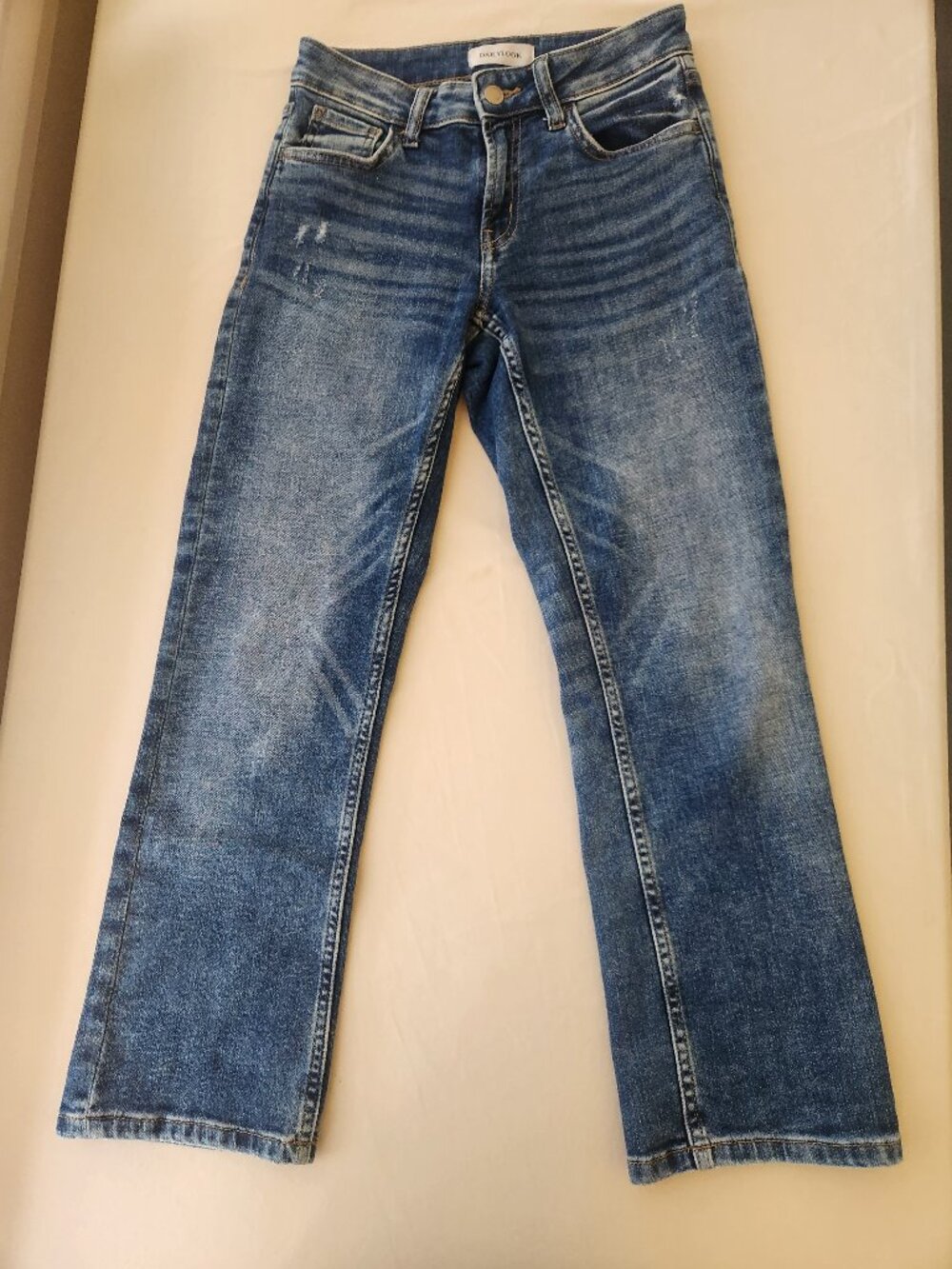 DAILYLOOK Mid Rise Cropped Skinny Jeans Size 26 Blue Denim